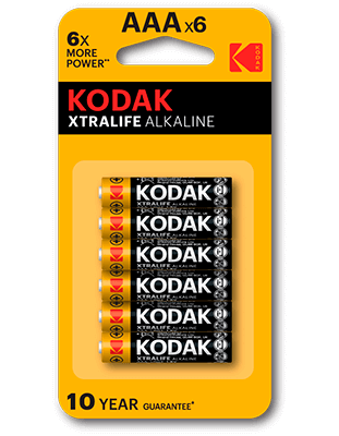 pilas alcalinas Kodak XTRALIFE AAA LR3 (6)